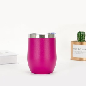 M 12oz in acciaio inox a doppio strato verniciato a spruzzo tazza isolante Mini uovo tazza da caffè portatile <span class=keywords><strong>per</strong></span> <span class=keywords><strong>auto</strong></span> all'aperto - Product Image 5
