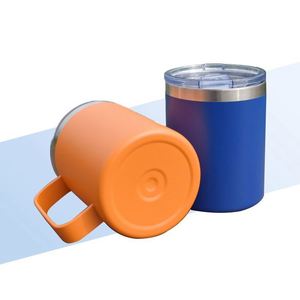 แก้วน้ำเก็บความร้อนสองชั้นเคลือบผงขนาด 12 ออนซ์ สำหรับกาแฟและเดินทาง - Product Image 4
