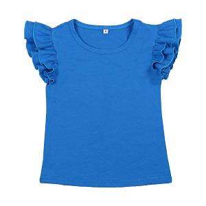 Camisetas de Verano para Bebés y Niñas Pequeñas, Estilo Boutique, Color Sólido, con Volantes, Sin Pedido Mínimo, Listas para Enviar - Product Image 4