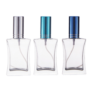 Custom Luxury Empty Refillable Flat Square 50ml Perfume Bottle Packaging With Box Sample