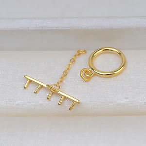 Ensemble collier et bracelet en argent S925 avec 5 perles, bouton OT 3-3,5, bijoux personnalisés polyvalents à faire soi-même, 1923 - Product Image 2