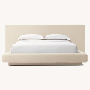 Vente directe d'usine, <span class=keywords><strong>lit</strong></span> à panneaux en tissu entièrement capitonné de style américain, style français, vintage RH MULHOLLAND EXTENDED, personnalisable - Product Image 2
