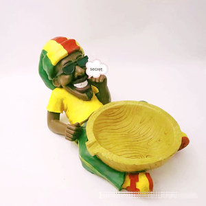 Nouveau style 2026 – <span class=keywords><strong>Cendrier</strong></span> fantaisie personnalisé en résine, amusant et original, grand format portable de 45 cm pour les Rasta - Product Image 4