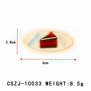 Pinza de pelo ovalada de acetato de 6 cm con diseño creativo y adornos, accesorio para el cabello con forma de comida, personalizable. - Product Image 2