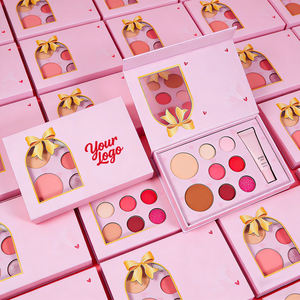 Set de <span class=keywords><strong>Maquillaje</strong></span> Cosmético Personalizado al por Mayor para el Día de San Valentín, Marca Privada, Vegano, DIY, Sombra de Ojos, Rubor, Contorno, Set de Regalo - Product Image 1