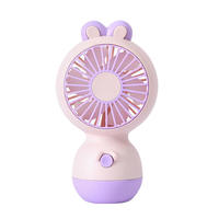 Mini ventilateur portable mignon rechargeable à vent fort et faible bruit, ventilateur de poche à économie d'énergie pour enfants, voyage, refroidissement personnel