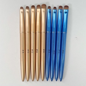 Stylo de manucure française le plus vendu avec manche métallique, brosse à ongles en poils de Kolinsky personnalisable, vente en gros directe usine 8 # 10 # 12 # 14 # 16 # - Product Image 4