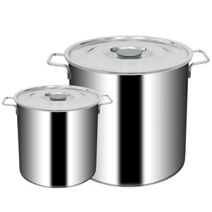 Stainless Steel Round Bucket 5L And Above <b>Large</b> Capacity Commercial Soup <b>Pot</b> - Product Image 2