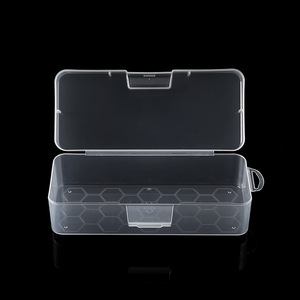 Transparent Rectangular Plastic Storage Box 15.1x6.5x4.6cm With Lid For Office Organizer <b>Small</b> Parts Packaging - Product Image 1