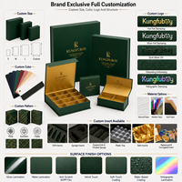 Maßgefertigte Premium Grüne Starre Magnetische 4 6 8 12 16 24 Schokoladenbox mit Goldeneinteilungen für Süßigkeiten, Trüffel, Dessert-Sets Verpackung