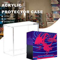 Protector Acrílico para Caja de Entrenador Élite PTCG, Cubierta Magnética, Doble Pulido, Resistente a los Rayos UV, Ajuste Perfecto