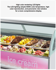 Vitrina Comercial para Helados, Congelador de Congelación Rápida, Refrigerador para Postres y Paletas Frescas - Product Image 6