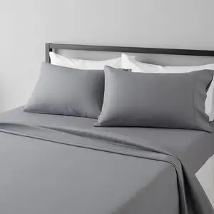 100% ensembles de draps de lit en bambou Lyocell taies d'oreiller drap-housse housse de couette-matériau hypoallergénique et organique