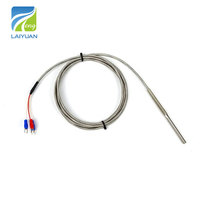 Laiyuan SUS304 SUS316 200C PT 100 Capteur RTD Sonde Pt100 3 Fils Capteur de Température