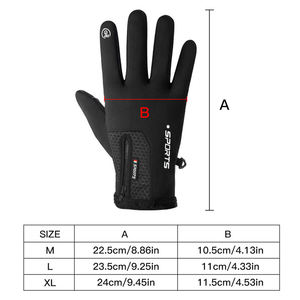Guantes Deportivos de Invierno Unisex DSX de Algodón, Impermeables, Antideslizantes, Forrados de Piel, con Pantalla Táctil - Product Image 2