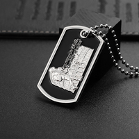 Échantillon gratuit de pendentif de plaque d'identité pour chien personnalisé, en métal 2D 3D, alliage de zinc, émail doux, plaque d'identité pour chien tendance, plaqué argent, collier pour femme et homme