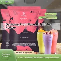 Poudre de thé au lait instantané OEM Dunhuang aux fruits 1kg – Spécial pour les salons de thé – Poudre de thé au lait originale – Vente en gros de gâteaux de millet