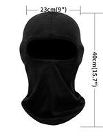 Écharpe-cagoule en polyester noir imperméable et respirant avec logo personnalisé, à un trou, couvrant tout le visage, pour l'hiver, la moto et les sports