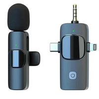 PIX-LINK K15 Microphone dynamique sans fil professionnel 3.5mm col Lavalier Revers Radio Microphone Live Lavalier Microphone