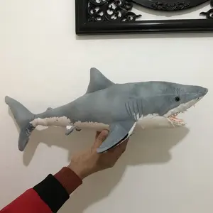 hot selling realistic plush the great white shark stuffed toy lifelike stuffed the great white shark plush toy