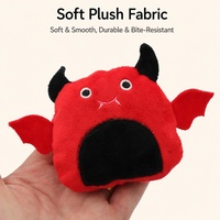 Peluche de chat d'Halloween, jouet interactif en peluche douce pour chat, motif citrouille démoniaque, avec herbe à chat, pour chats d'intérieur et chatons