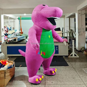 Disfraz Inflable de <span class=keywords><strong>Barney</strong></span> Rosa Oscuro, Traje de Peluche de <span class=keywords><strong>Dinosaurio</strong></span> Unisex para Cosplay, Carnaval, Halloween, Fiestas y Eventos - Product Image 2