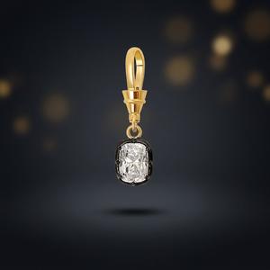 Custom Women's Trendy 14K <b>Solid</b> <b>Gold</b> <b>Pendant</b> with Claw Setting 2.0ct Yellow Moissanite Cushion Shape for Bulk Manufacturing - Product Image 3