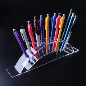 桥形亚克力笔筒透明亚克力单笔展示架12支钢笔