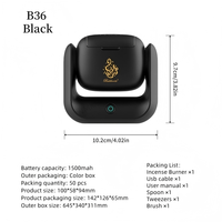 Nouvelle machine à arôme rotative 2026, encensoir arabe de haute qualité, brûleur d'encens électronique rotatif rechargeable par USB