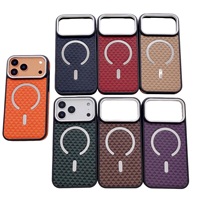 Étuis de téléphone portable de luxe en cuir avec estampage à chaud, chargement sans fil, protection multi-couleurs et anneau magnétique pour iPhone 17