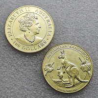 Pièces de monnaie commémoratives de 100 dollars australiens 2020 - Elizabeth II (6e portrait - Kangourou), cadeaux, décoration de la maison