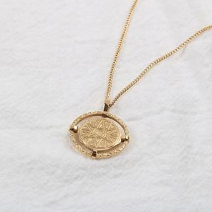 Unique and Retro Stylish and Delicate Jewelry 18K PVD Gold Plated Retro Apollo Creative Zodiac <strong>Coin</strong> Pendant <strong>Necklace</strong> - Product Image 2
