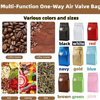 Sacs d'emballage pour café en plastique refermable, imperméables et anti-odeurs, imprimés sur mesure, avec fond plat et fermeture éclair, tailles 1-3 kg
