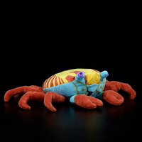 Peluche de Cangrejo Personalizado, Juguete de Peluche de Animal Marino, Muñeco Adorable para Acuario, Exhibición Marina, Tienda de Regalos, Fabricación Personalizada OEM ODM