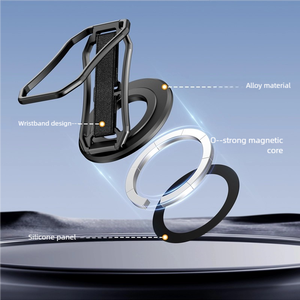 Hands Free N52 Strong Magnet 1600g Hold + Wrist Strap Anti Slip + 360° Rotation 3 in 1 Magnetic Strap <b>Stand</b> for <b>Desktop</b> Handheld - Product Image 4