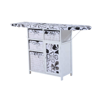 Planche à repasser pliable en fer blanc vieilli et panier en rotin pour montres, best-seller