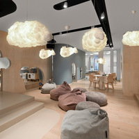 Lustre de nuage blanc adapté aux enfants Creative Qingba Atmosphere Suspension pour la maternelle Magasins commerciaux Célébrité en ligne