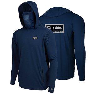 UPF 50 + vêtements de pêche à capuche hommes couverture faciale à