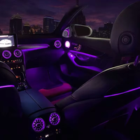 Éclairage d'ambiance 64 couleurs pour Mercedes-Benz C W205/253, haut-parleurs de ventilation, éclairage décoratif LED pour montant A