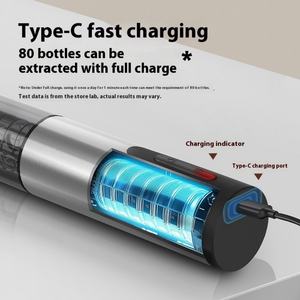 Abridor de Botellas de Vino Eléctrico Moderno de Acero Inoxidable, Multifuncional, Automático, Redondo, Artefacto para Abrir Vino, Tapón de Vino para Ceremonias - Product Image 2