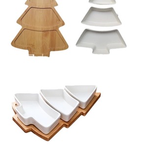 Ceramic Christmas tree tableware, fruit plates, <b>trays</b>, dessert plates, snack plates, <b>small</b> bowls, salad plates, breakfast - Product Image 3