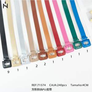 Cinturón de PU con hebilla cuadrada de 4 cm de la marca Z para mujeres y hombres, accesorio de moda. - Product Image 1