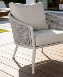 Juego de Comedor de Aluminio con Diseño de Lujo para Jardín, con Cómodas Sillas y Mesa Impermeables para Patio, Hotel y Exteriores - Product Image 5