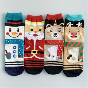 <span class=keywords><strong>Chaussettes</strong></span> en coton pour femmes Cartoon Red Dog Elk Bear Fox Christmas Socks for Spring Autumn Winter Offre Spéciale Christmas Gift R1574 - Product Image 5