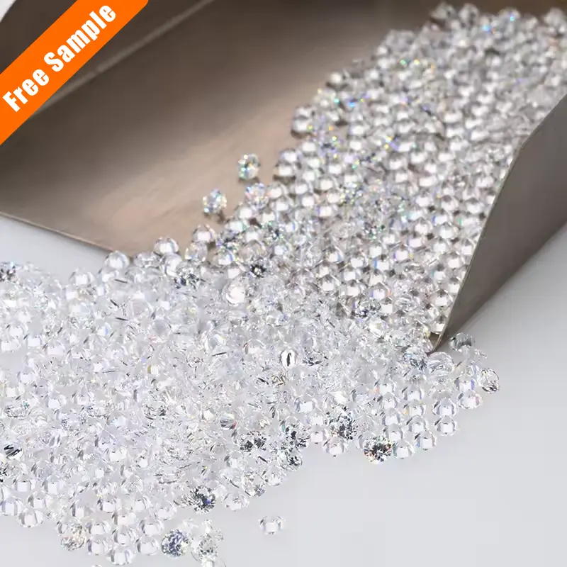 DEF de haute qualité en vrac Moissanite super discount vente 3mm couleur blanche ronde brillant coupe mosan pour la décoration de bijoux