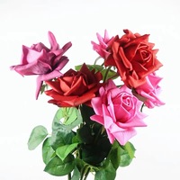 Haute Qualité Doux Soie Artificielle Real Touch Roses Latex Enduit Faux Fleurs pour La Fête De Mariage Anniversaire Fleur Décorative