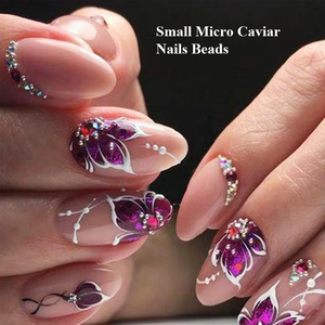 Mini cuentas de Metal de acero inoxidable <span class=keywords><strong>para</strong></span> decoración de uñas, cuentas de Caviar pequeñas de color gris, oro rosa, <span class=keywords><strong>para</strong></span> decoración artística de uñas - Product Image 2