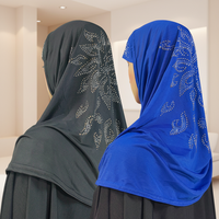 Hijab Ramadan musulman, une pièce, perlé, Amira Khimar, fille/enfant/femme, couleur unie, prière islamique, châles, chapeaux, turban, couvre-chef pour l'Aïd