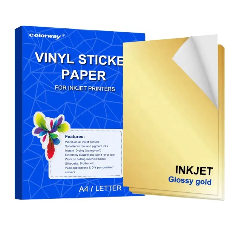 프로모션 데칼 스티커 비닐 스티커 잉크젯 프린터 용 인쇄 비닐 스티커 용지