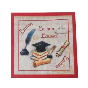 Tovaglioli <span class=keywords><strong>di</strong></span> <span class=keywords><strong>Carta</strong></span> Neri Personalizzati per Feste <span class=keywords><strong>di</strong></span> Laurea con Design Esclusivo - Product Image 3